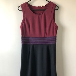 Colorblocked A-line Dress
